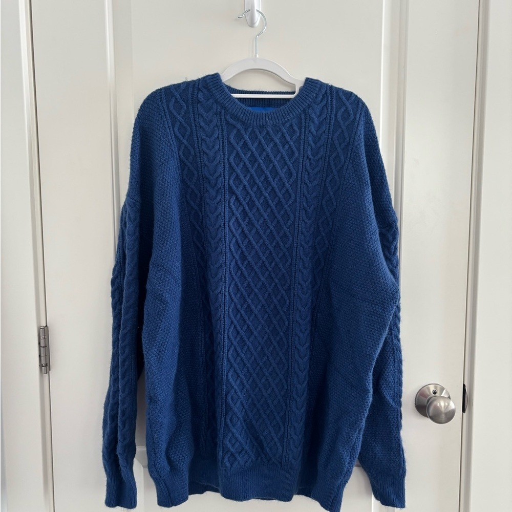 Aelfric Eden Blue Cable Knit Sweater